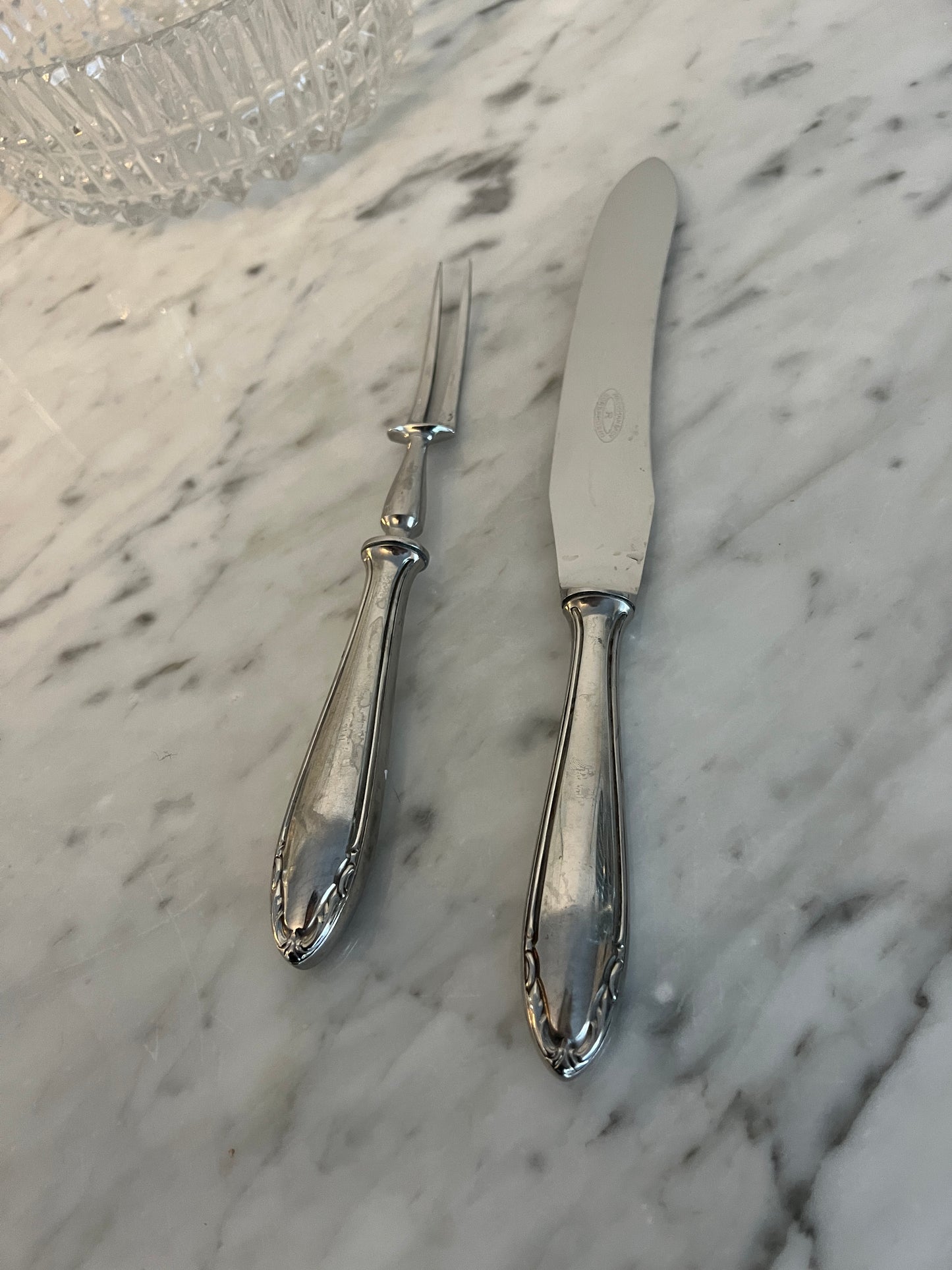 Vintage Carving And Slicing Set in Stainless Steel