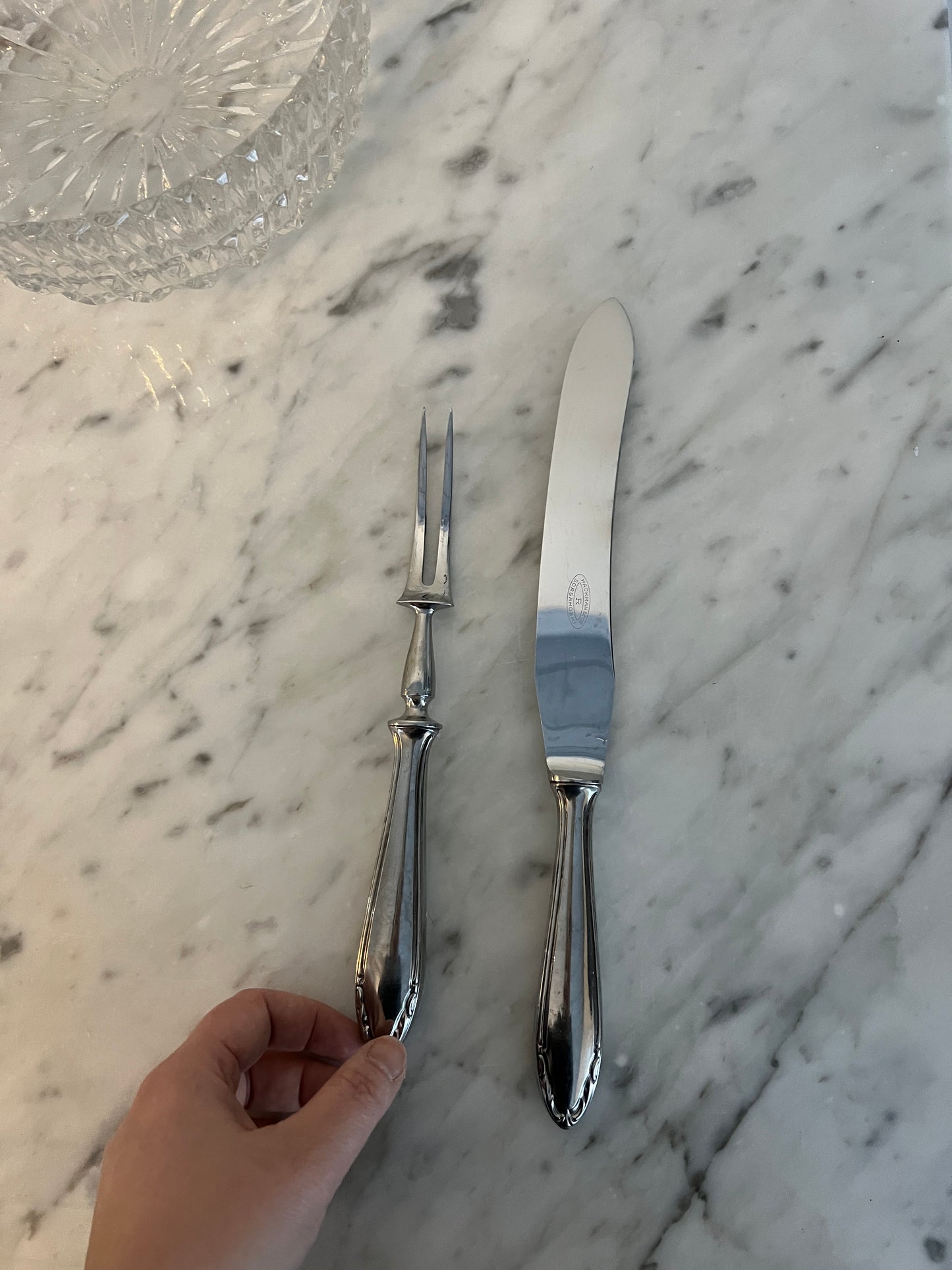 Vintage Carving And Slicing Set in Stainless Steel