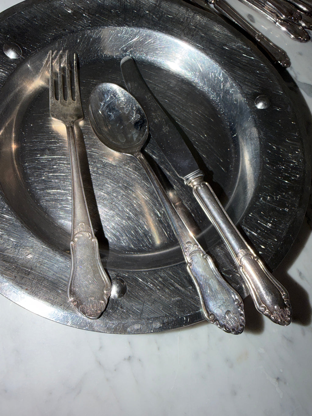 Silver plated cutlery set