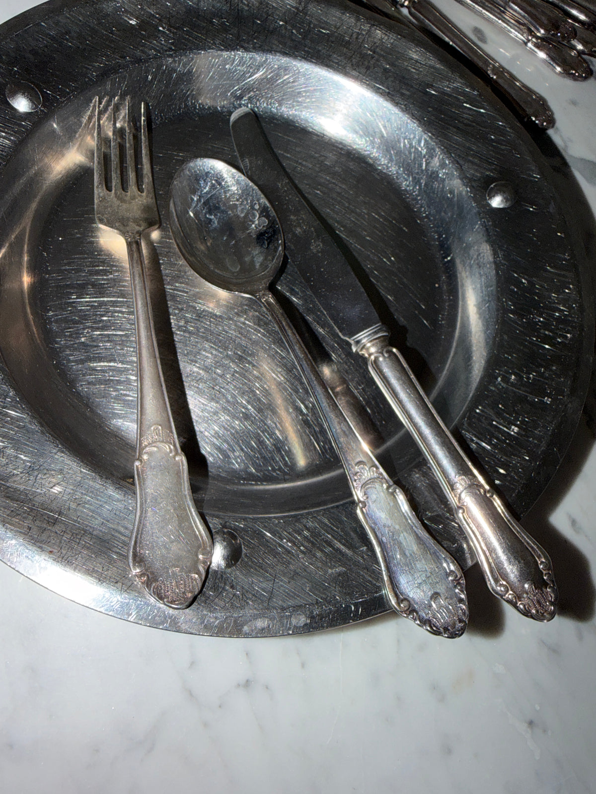 Silver plated cutlery set
