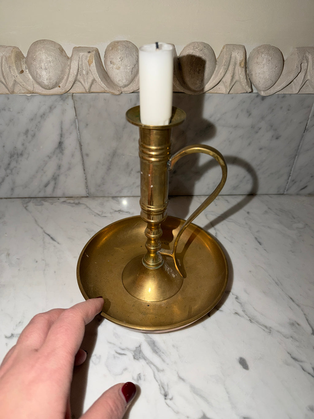Solid brass candlestick