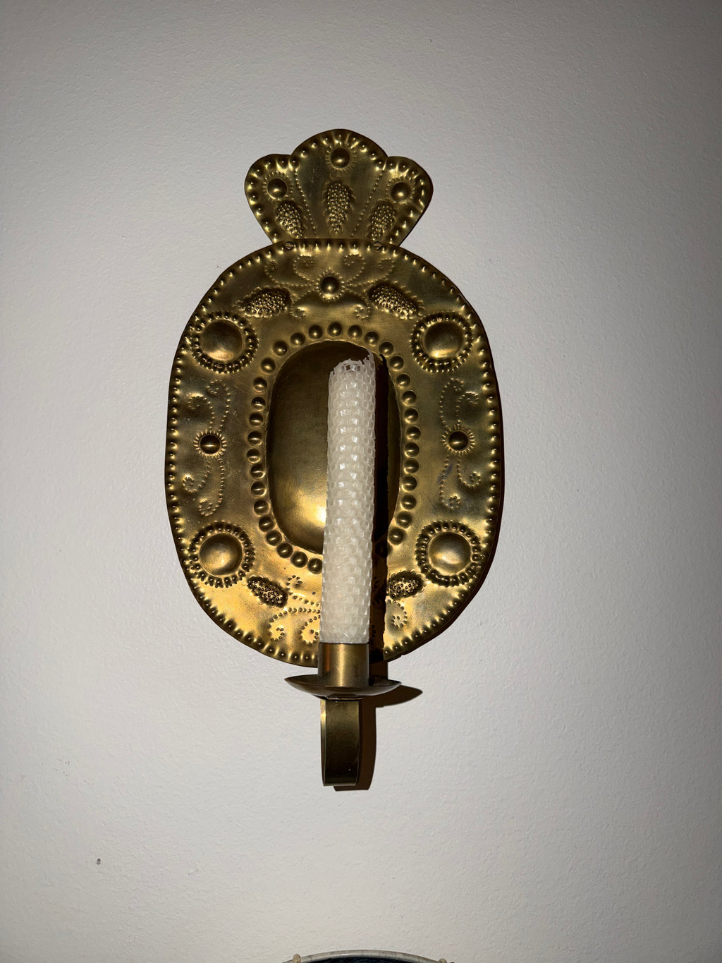 Brass Wall Candle Holder