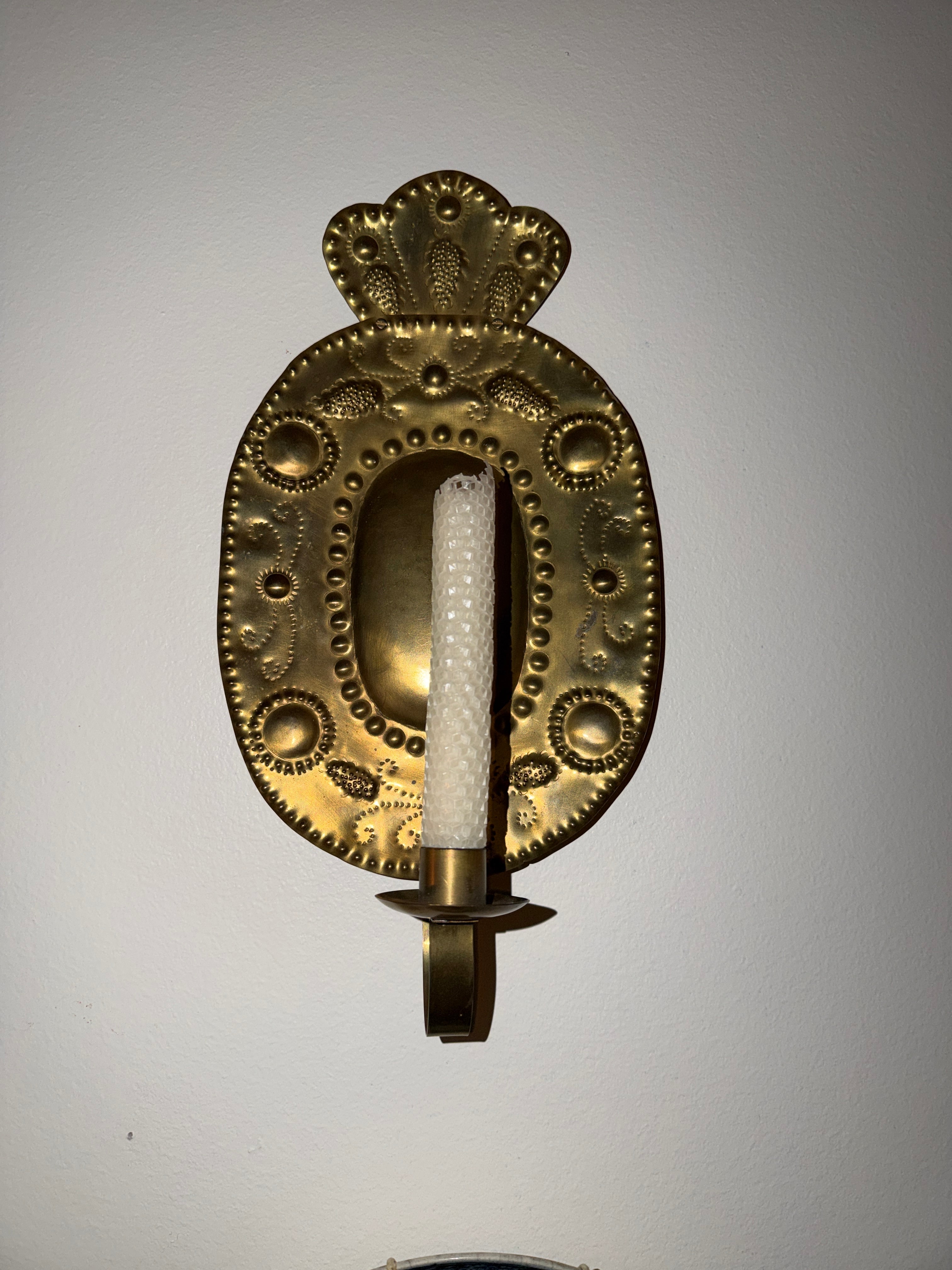 Brass Wall Candle Holder