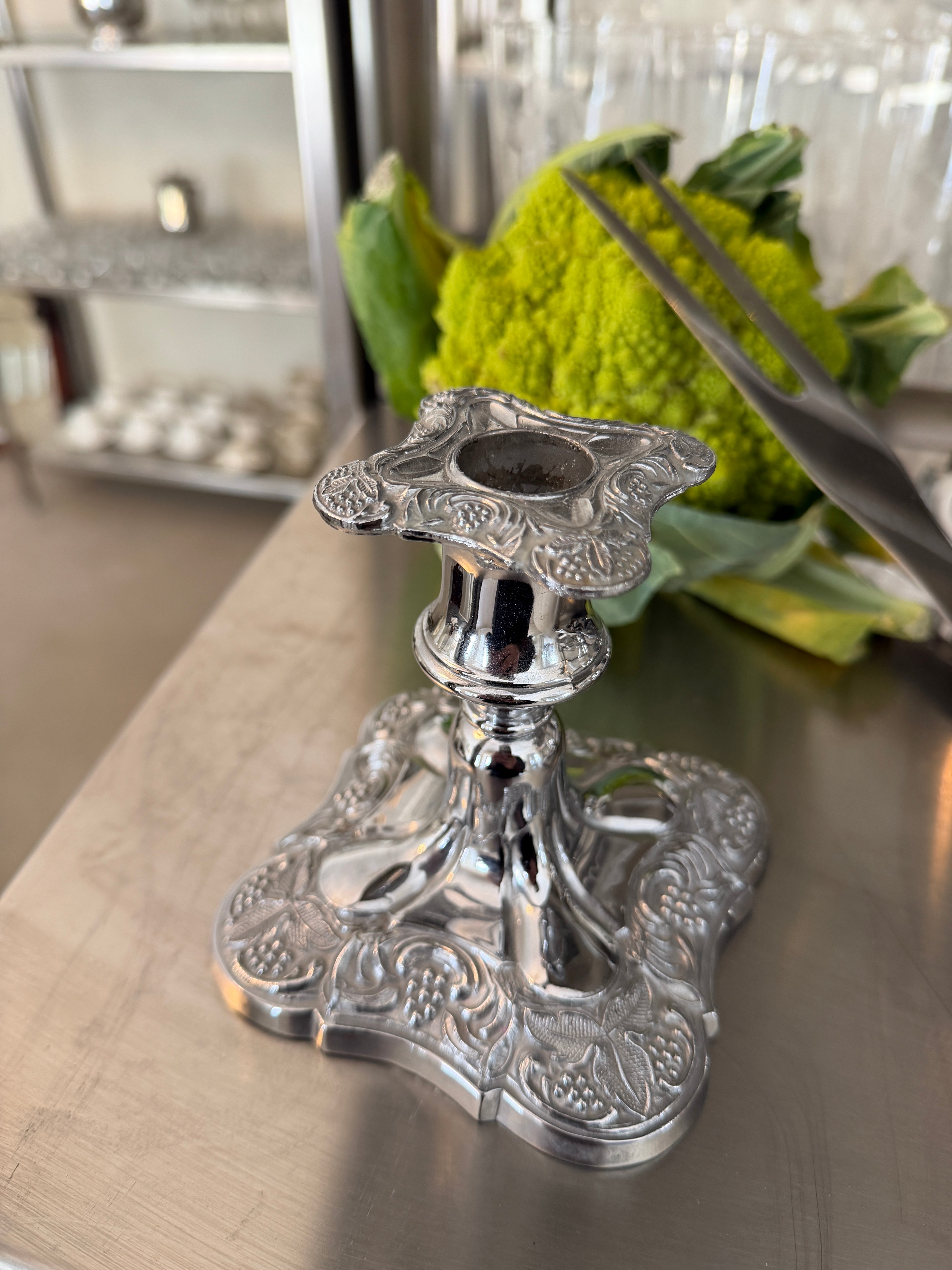 Chrome Vintage Candlestick