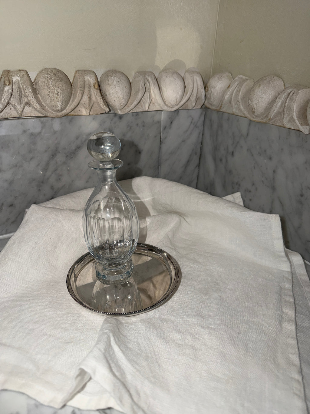Antique bottle with coaster