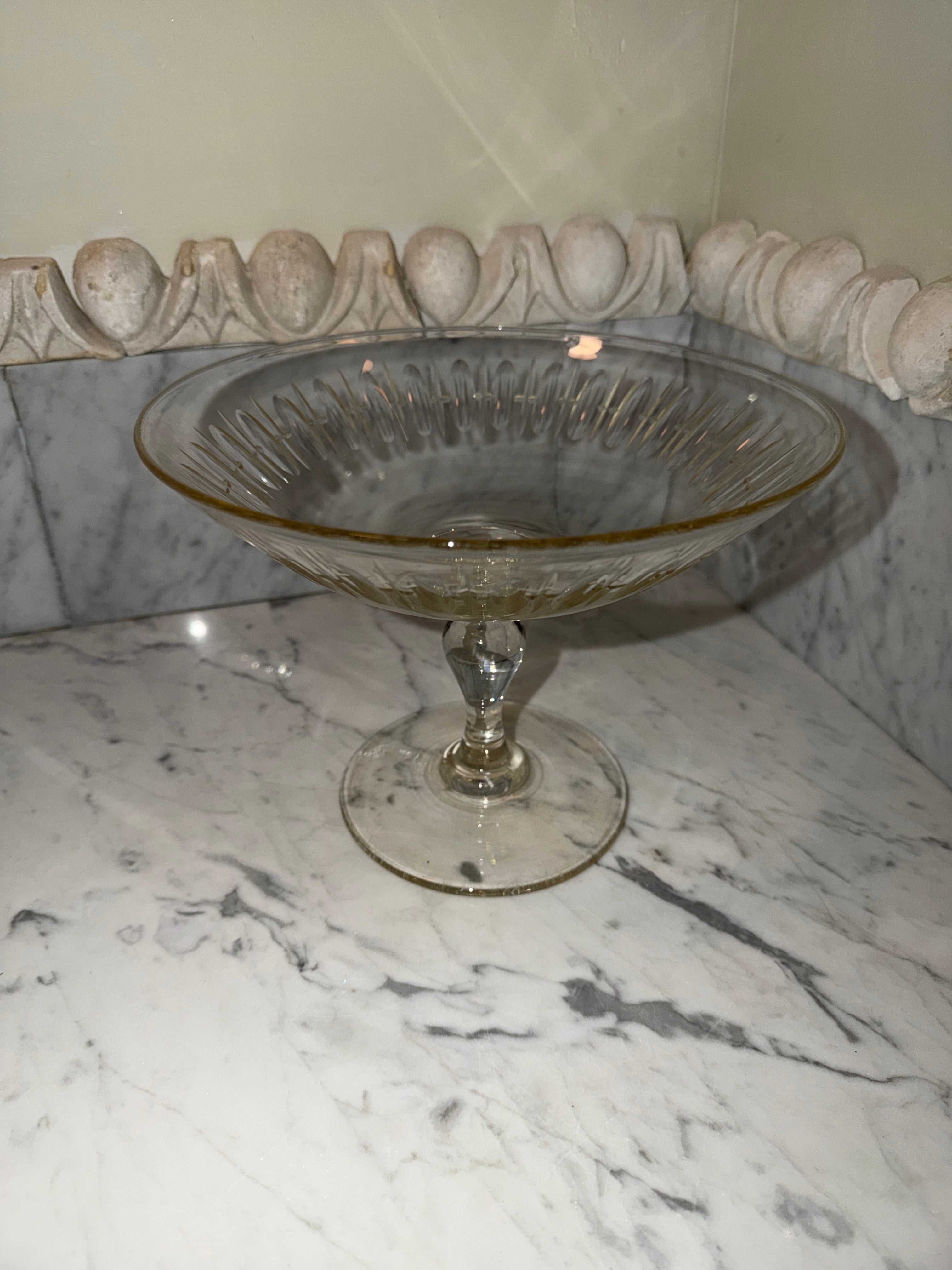 Antique Glass Dish