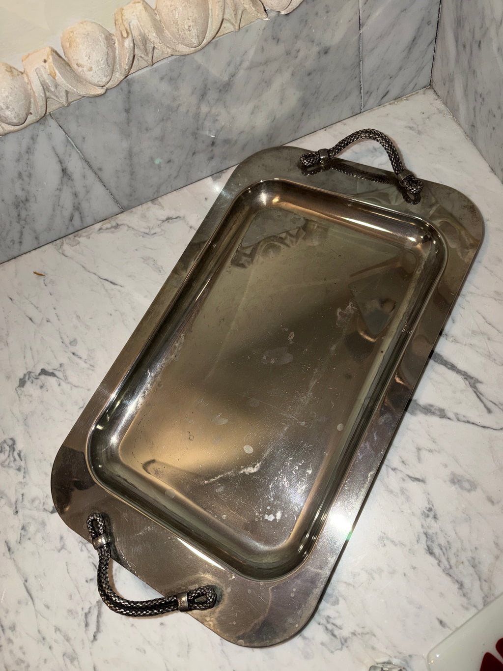 Vintage silver-plated tray