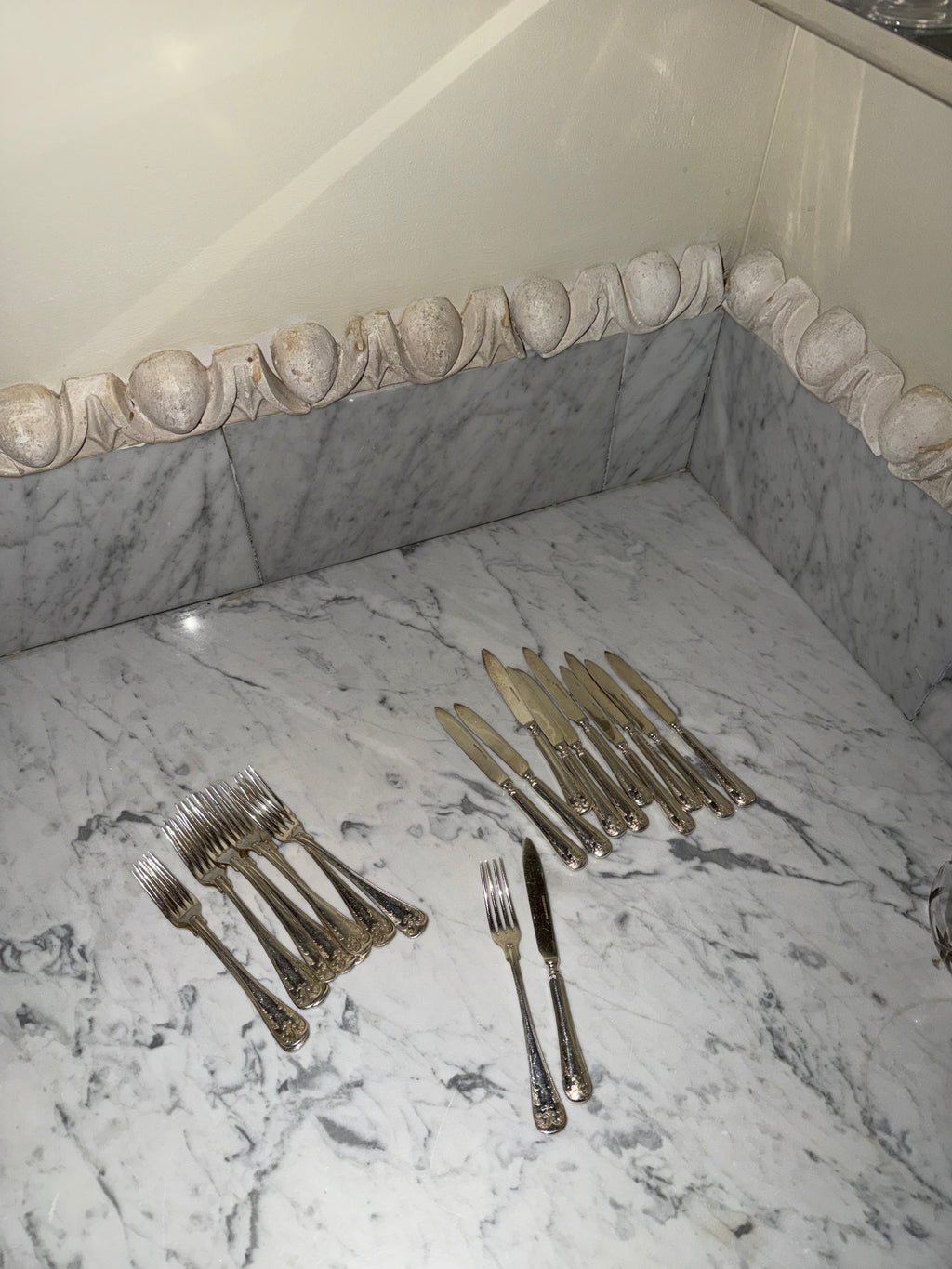 11+11 starter or fruit cutlery in new silver