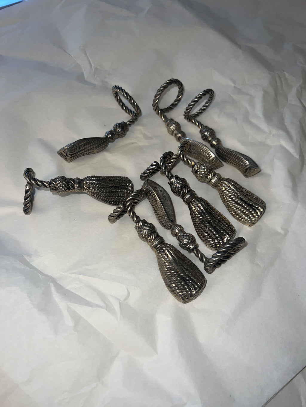 French Vintage Tassel Napkin Rings