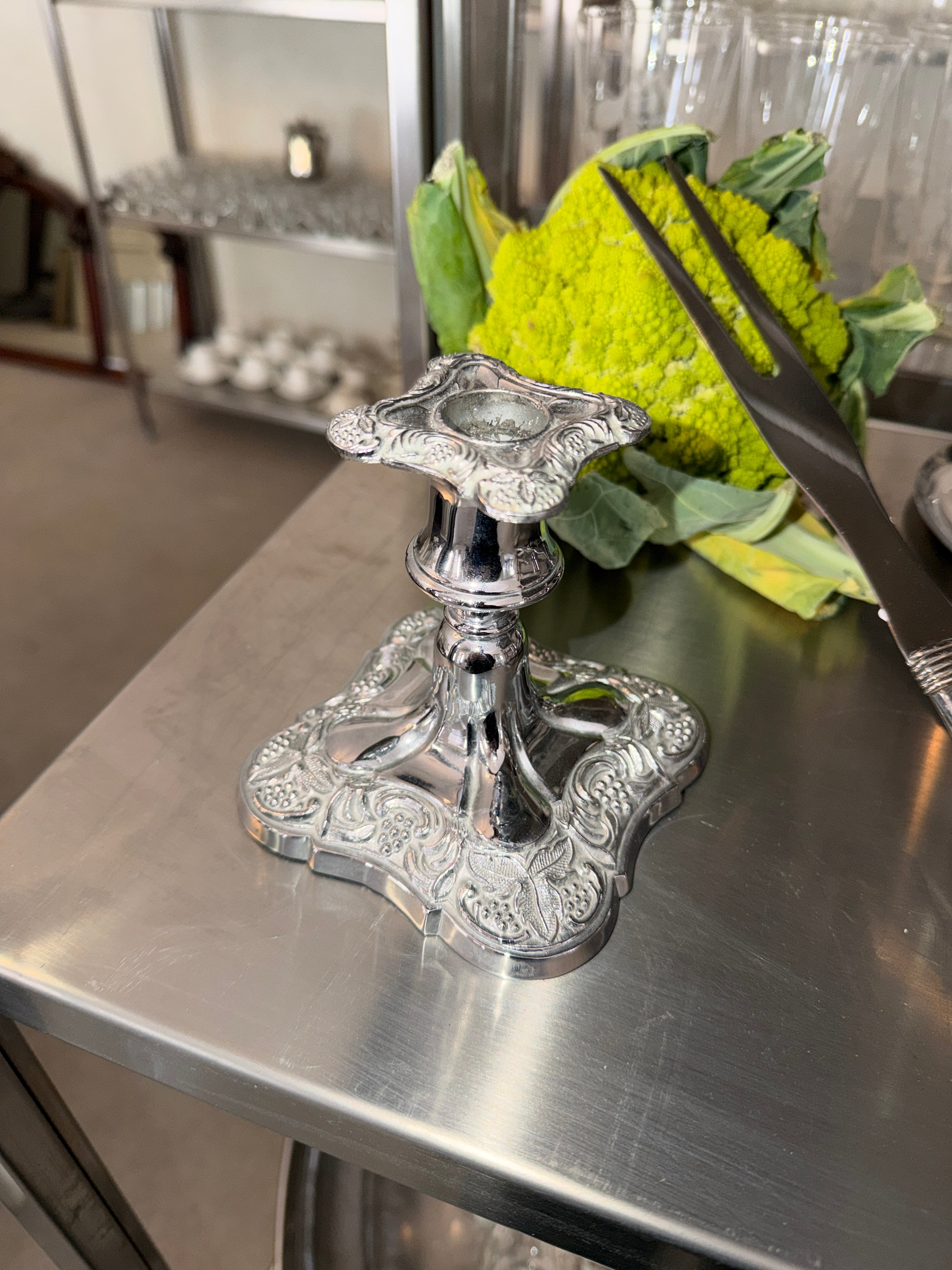 Chrome Vintage Candlestick