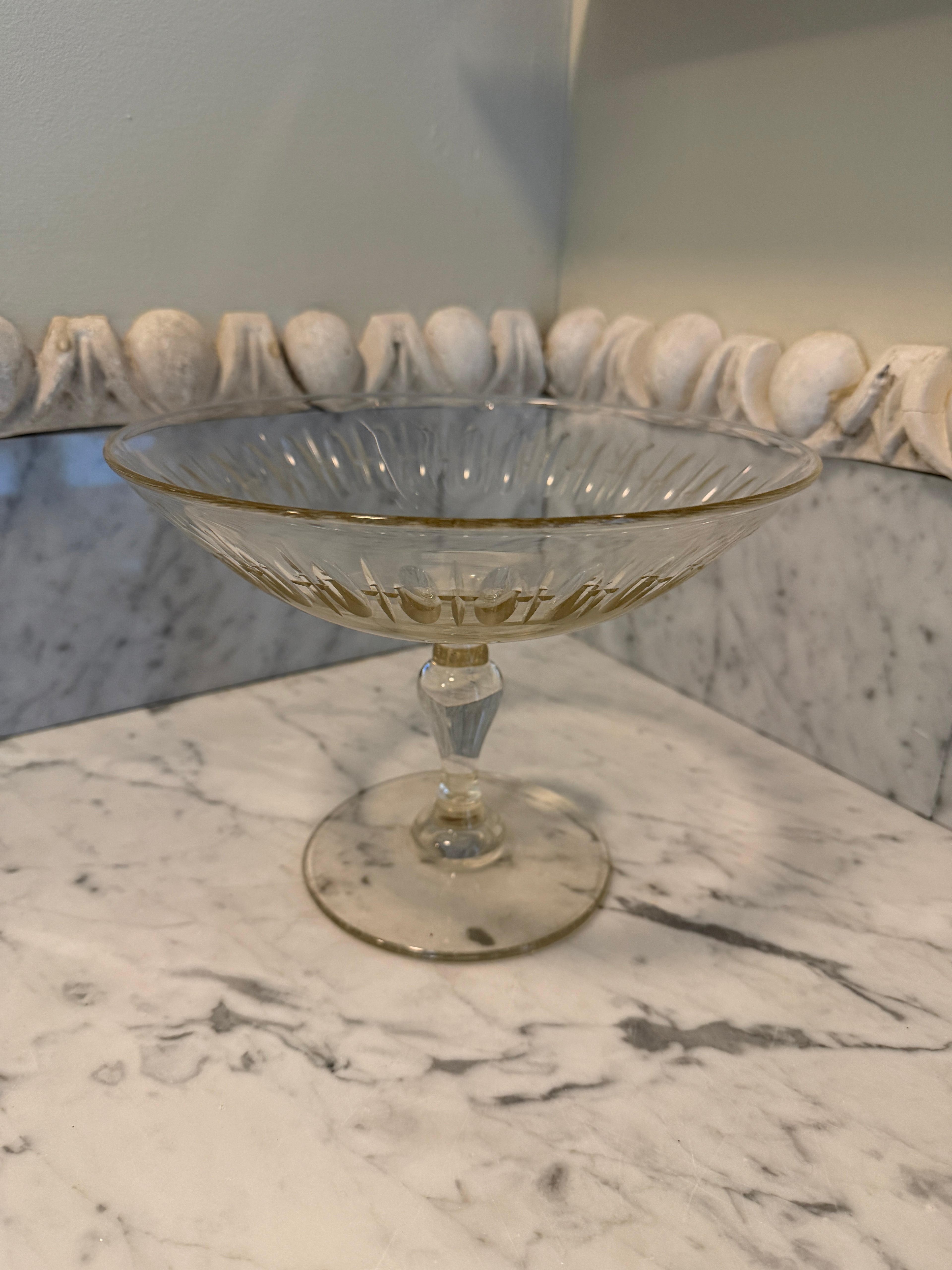 Antique Glass Dish