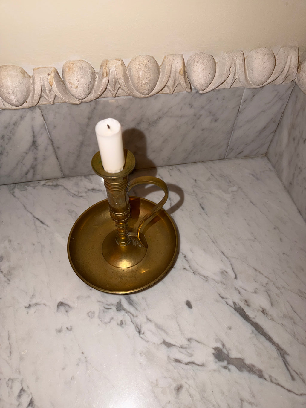 Solid brass candlestick