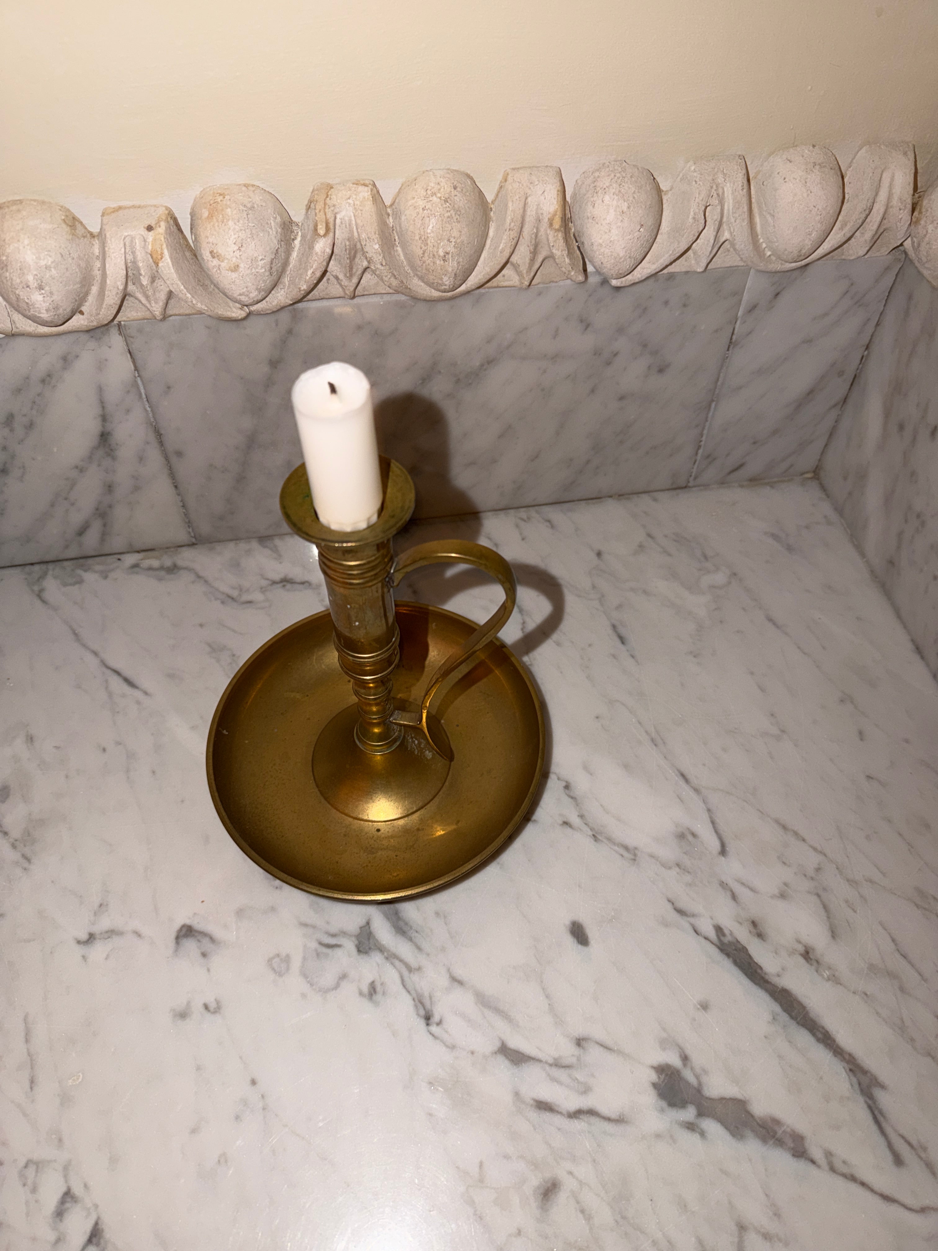 Solid brass candlestick