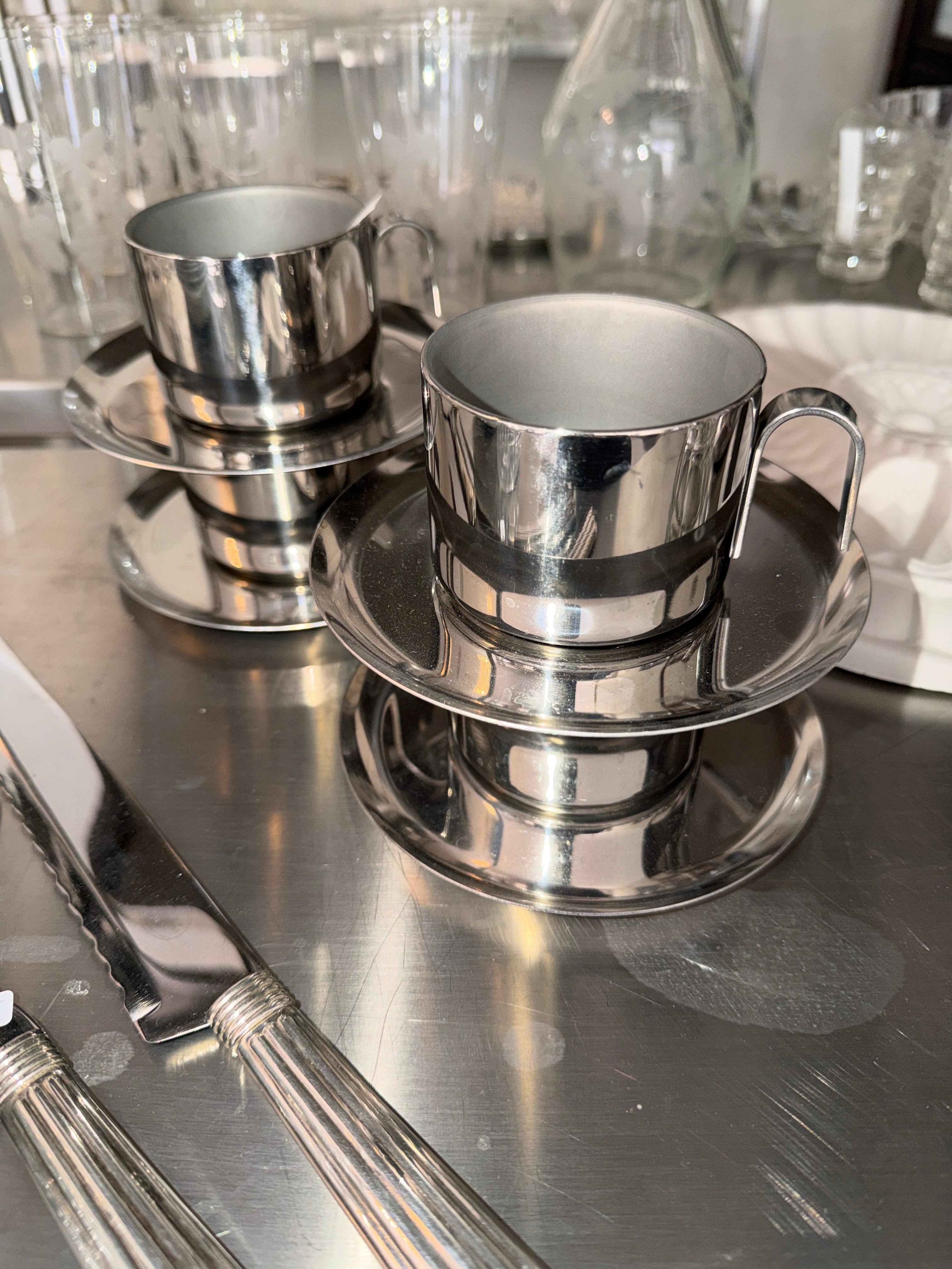 A Set Of 4 Italian Vintage coffee cups