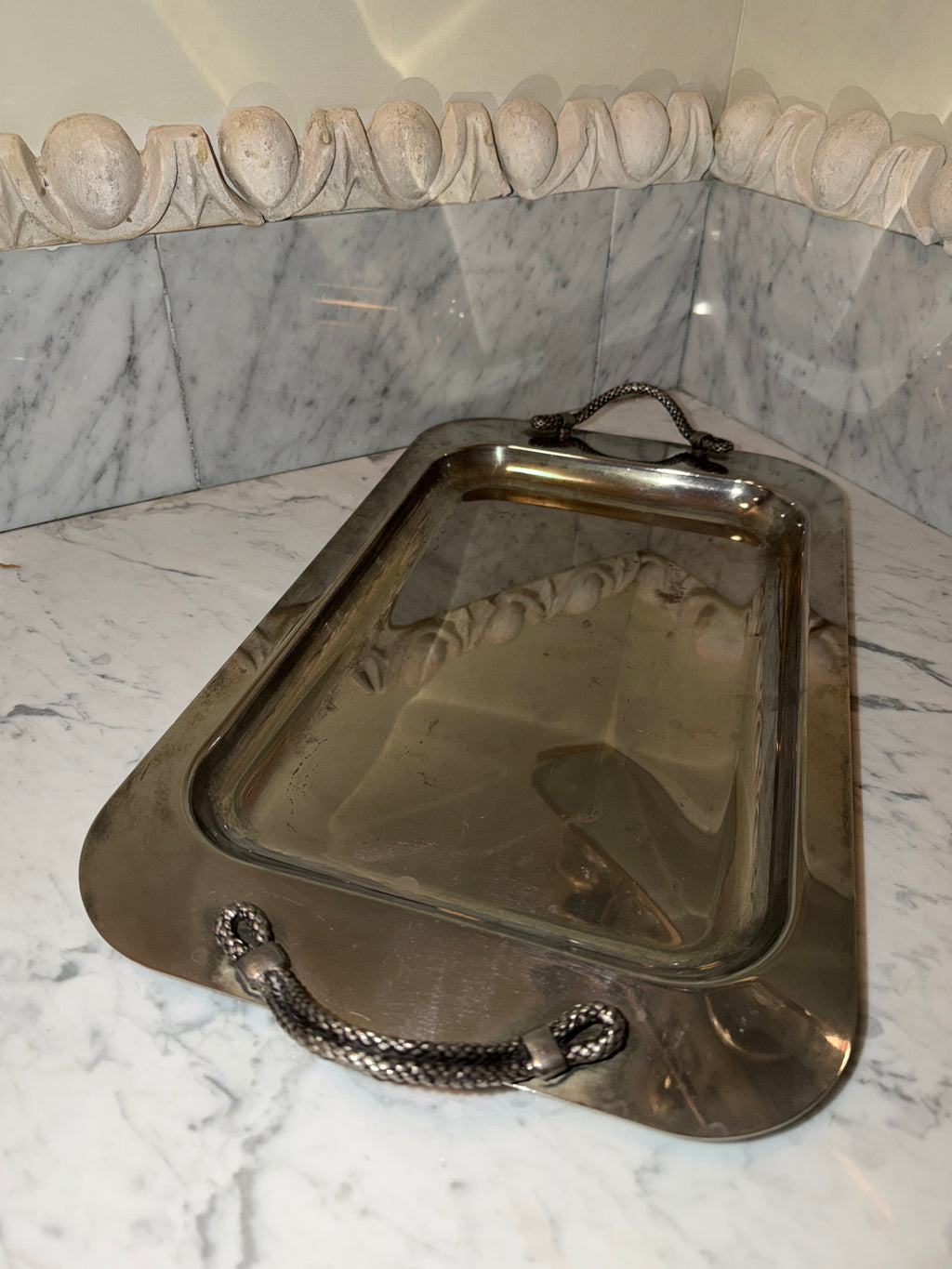 Vintage silver-plated tray