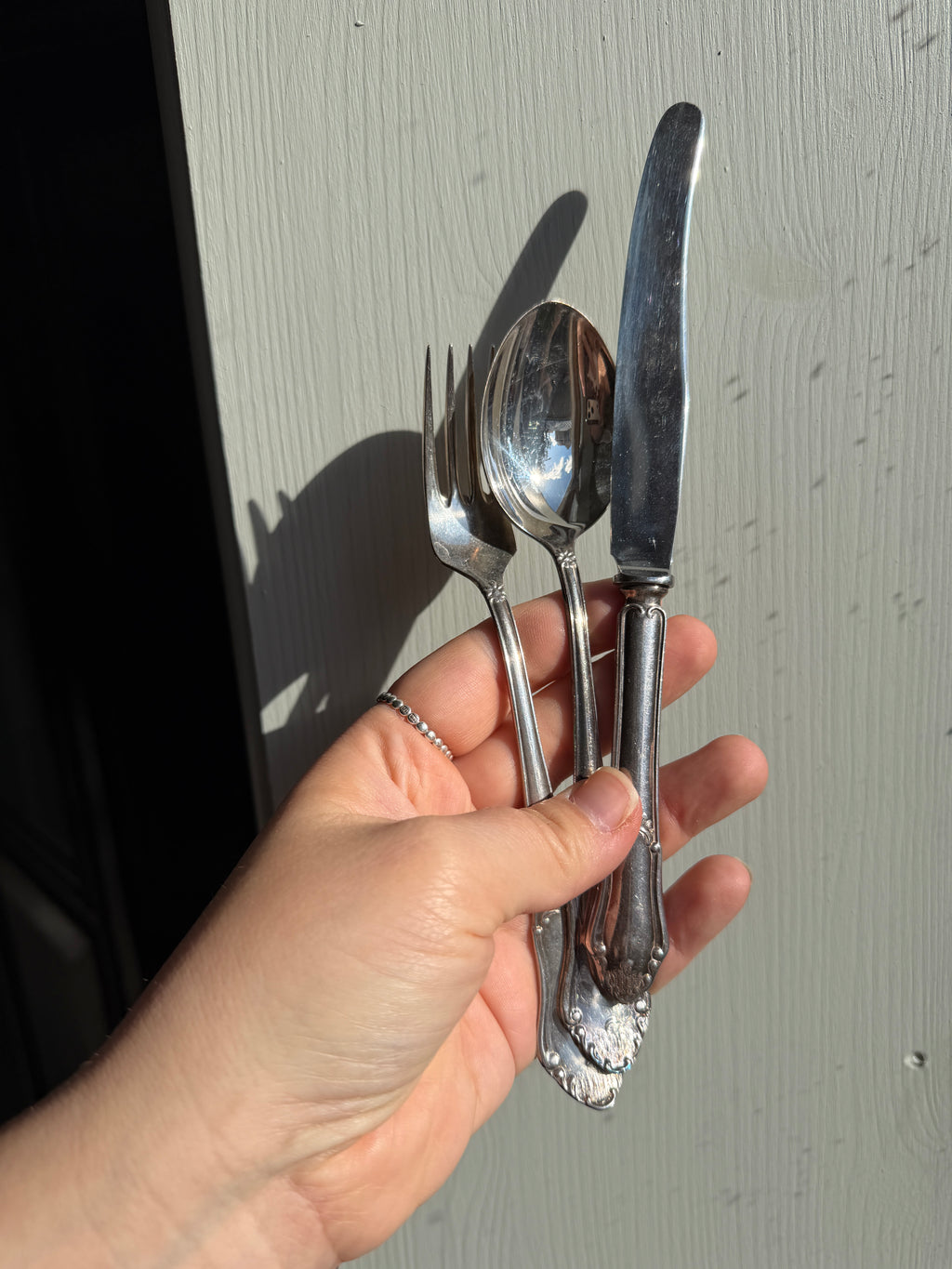 Silver plated cutlery set