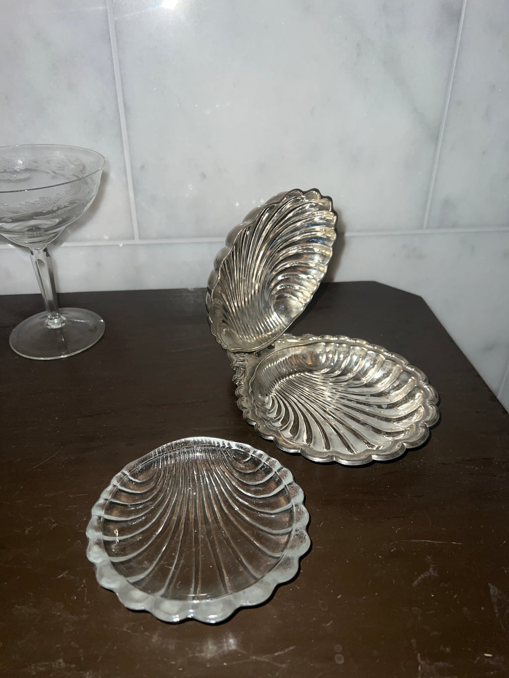 Silver-plated vintage butter dish