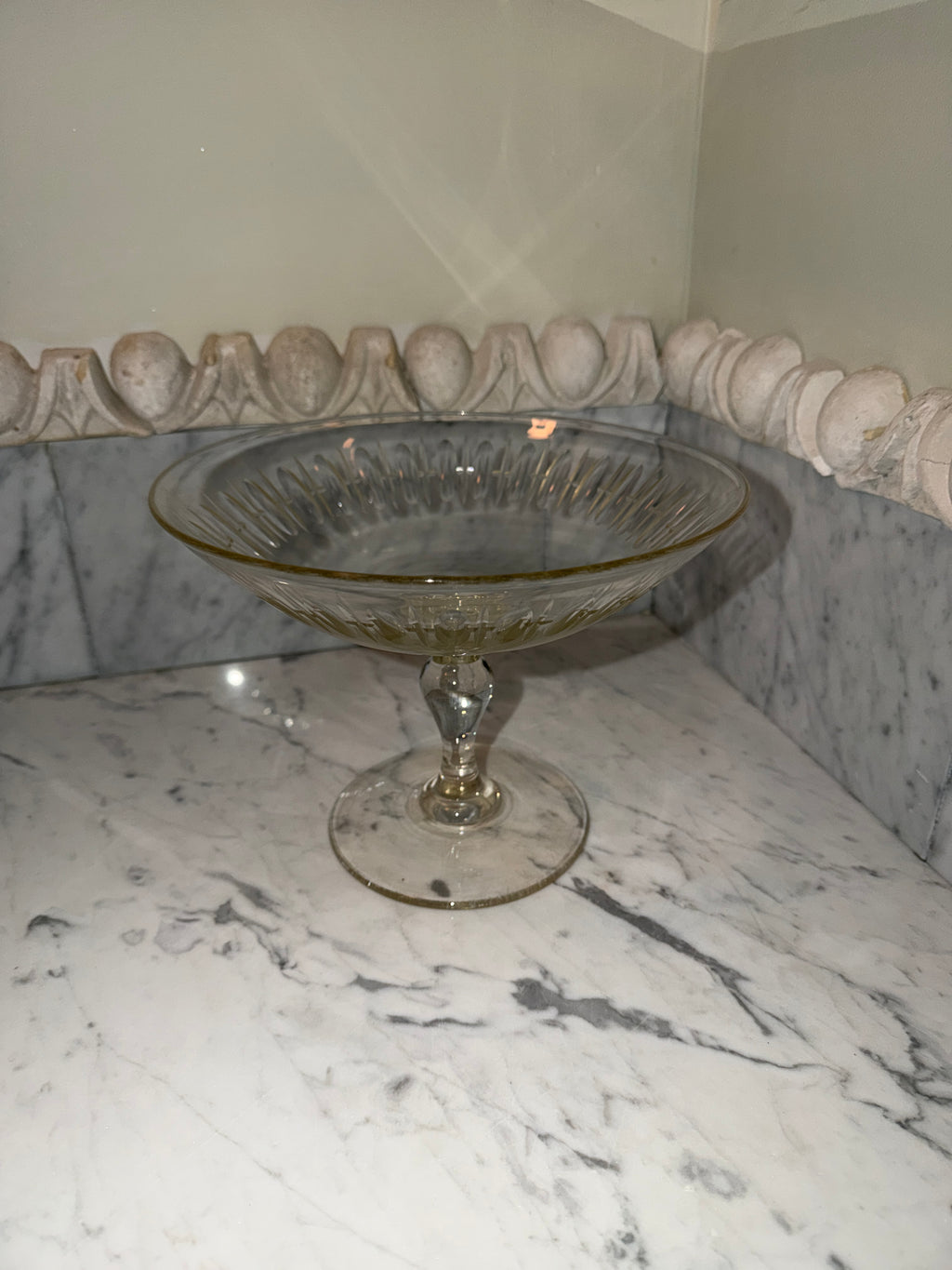 Antique Glass Dish