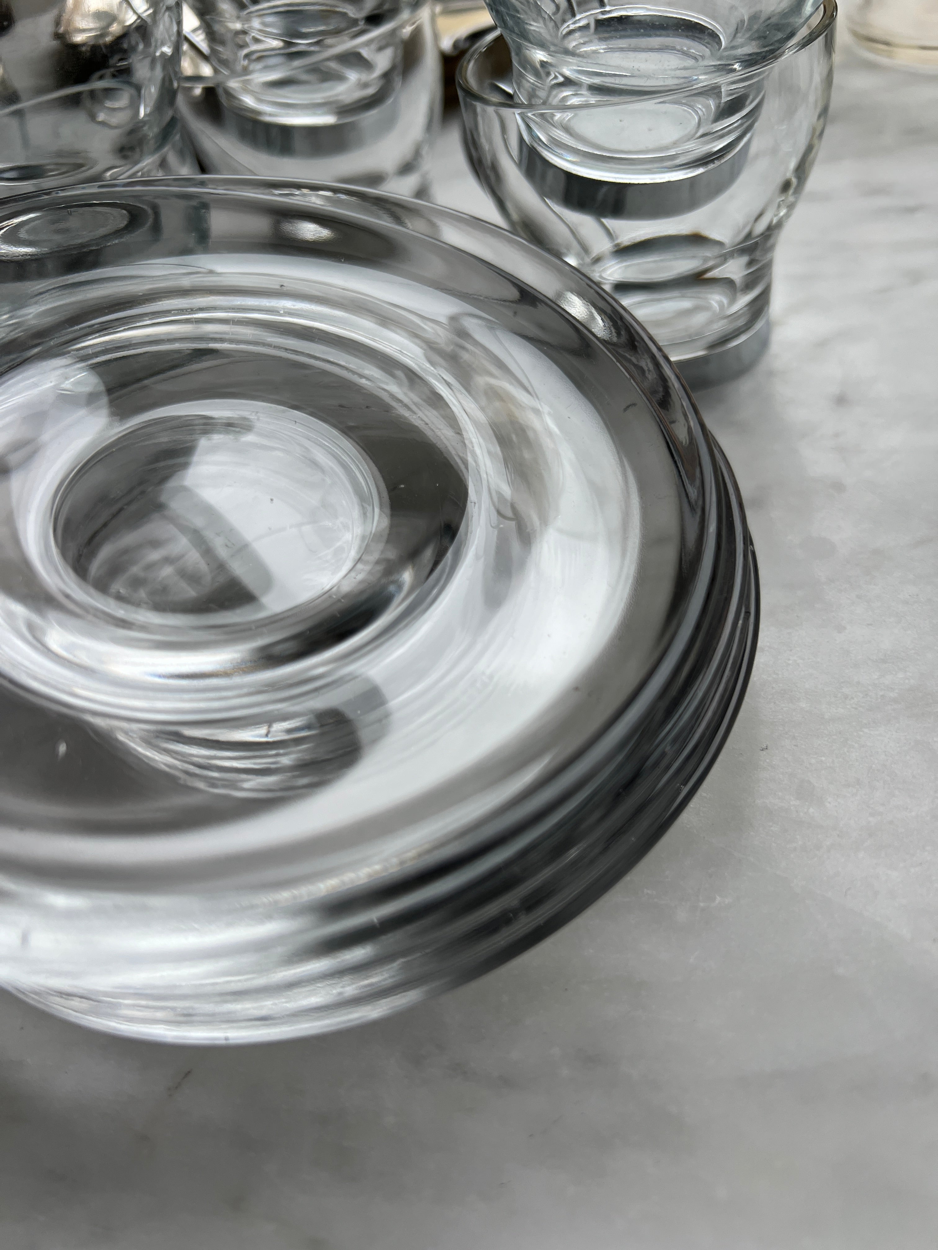 Italian Espresso Cup And Finnish Glass Plate Set
