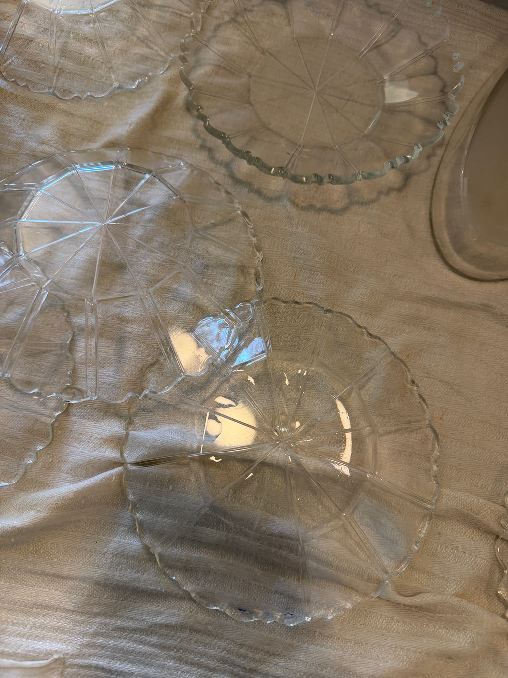 Antique glass plate