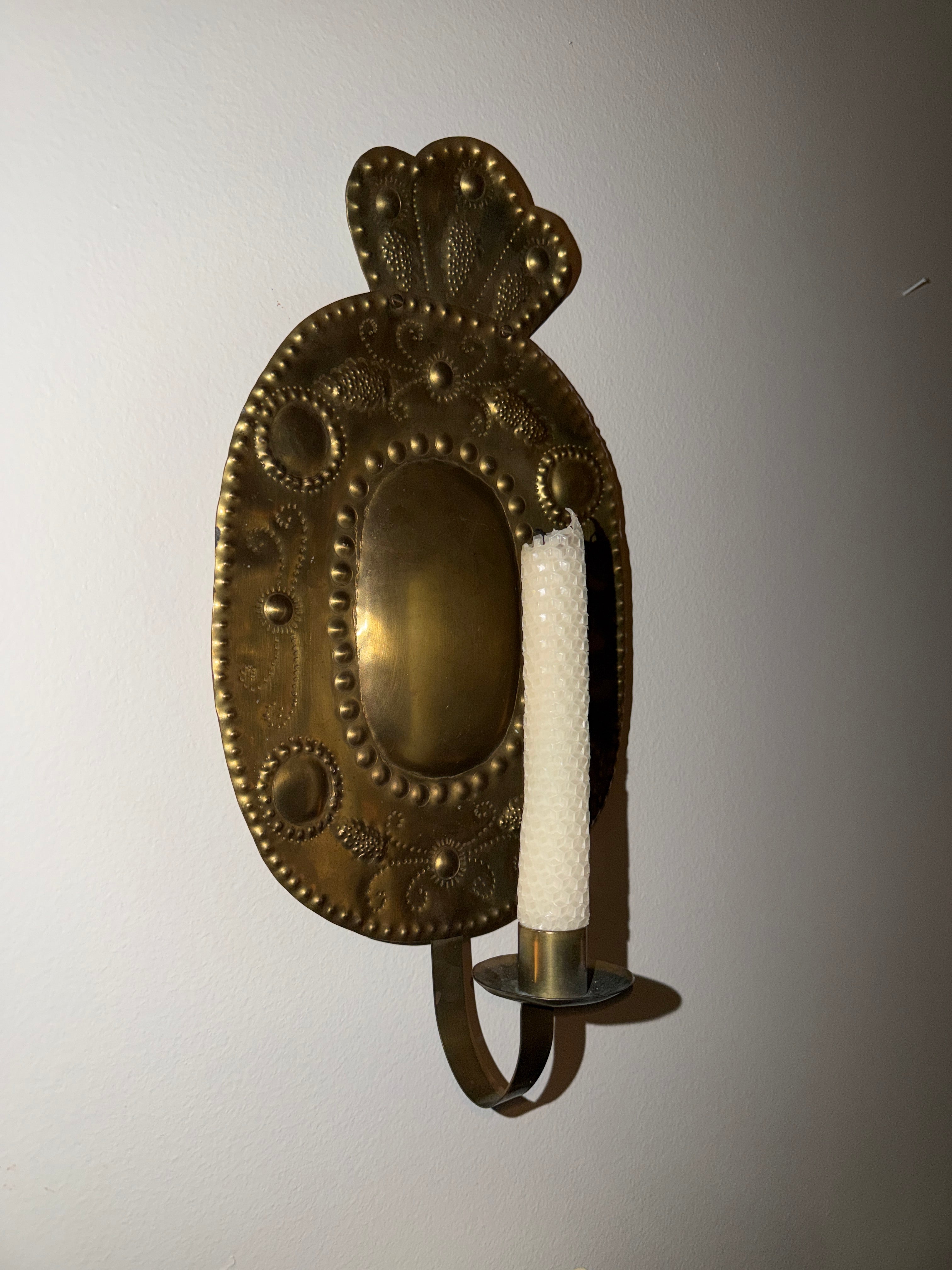 Brass Wall Candle Holder