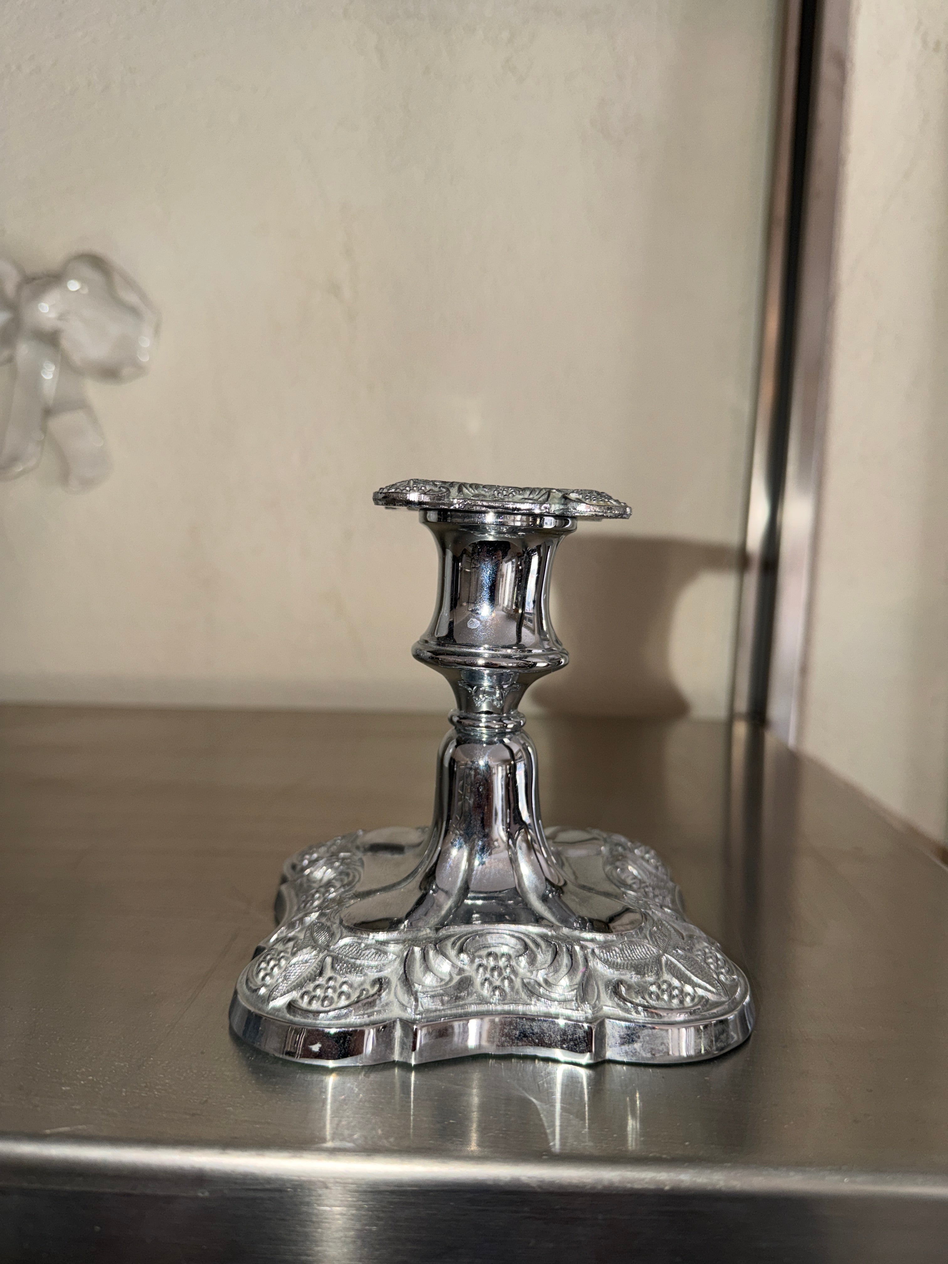 Chrome Vintage Candlestick