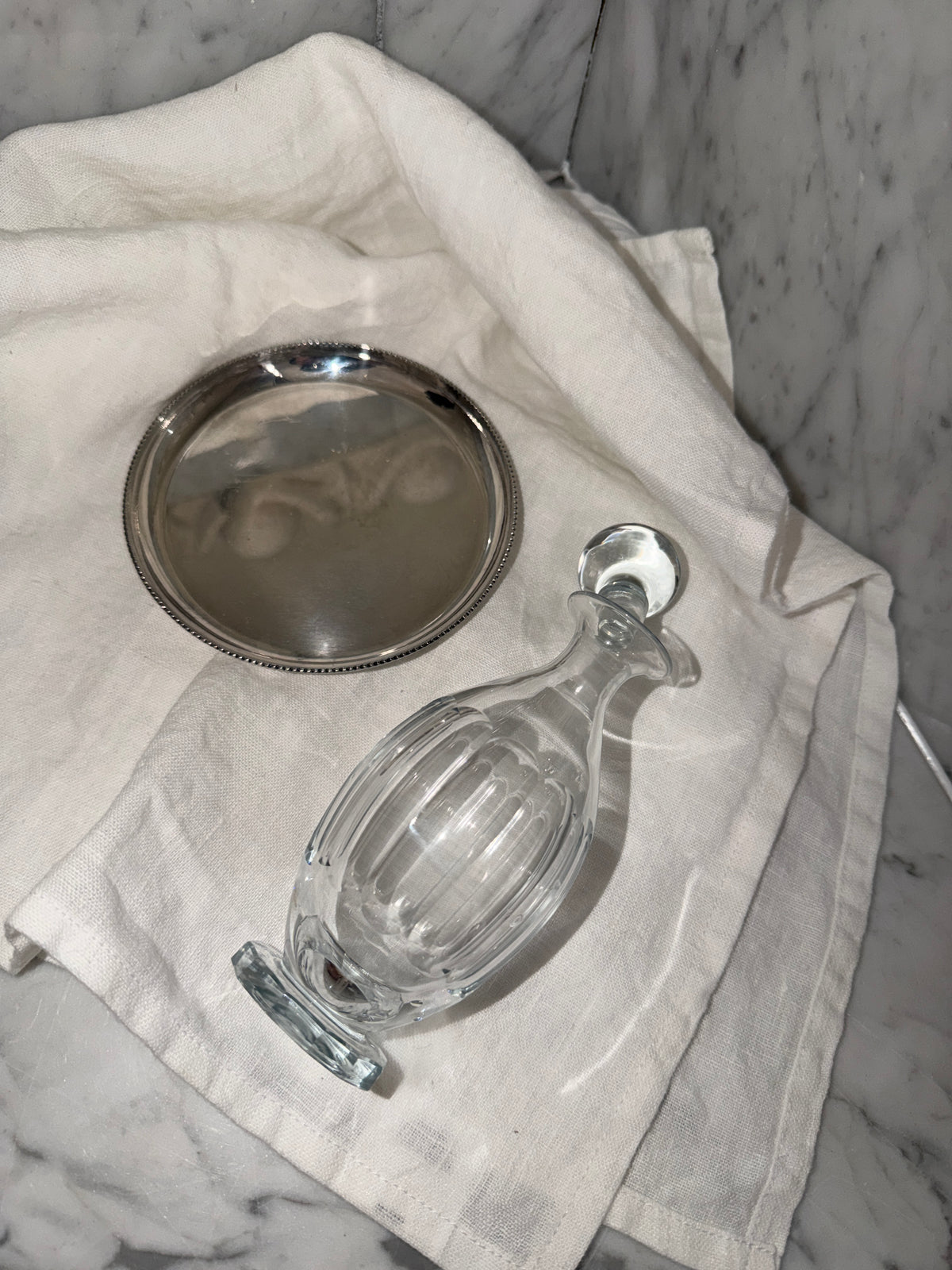 Antique bottle with coaster