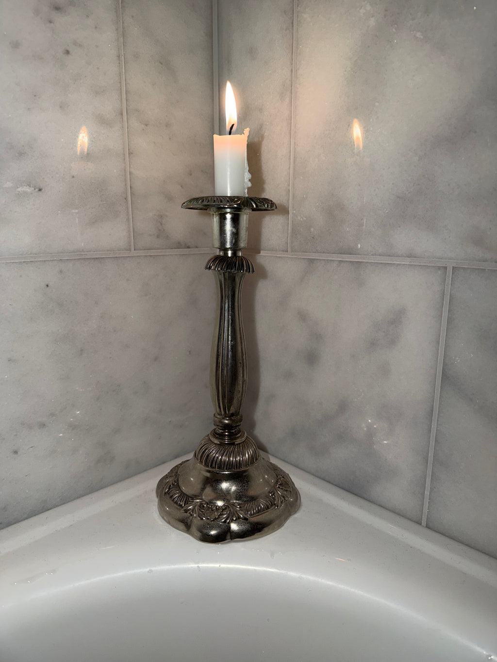 Vintage silver-plated candlestick