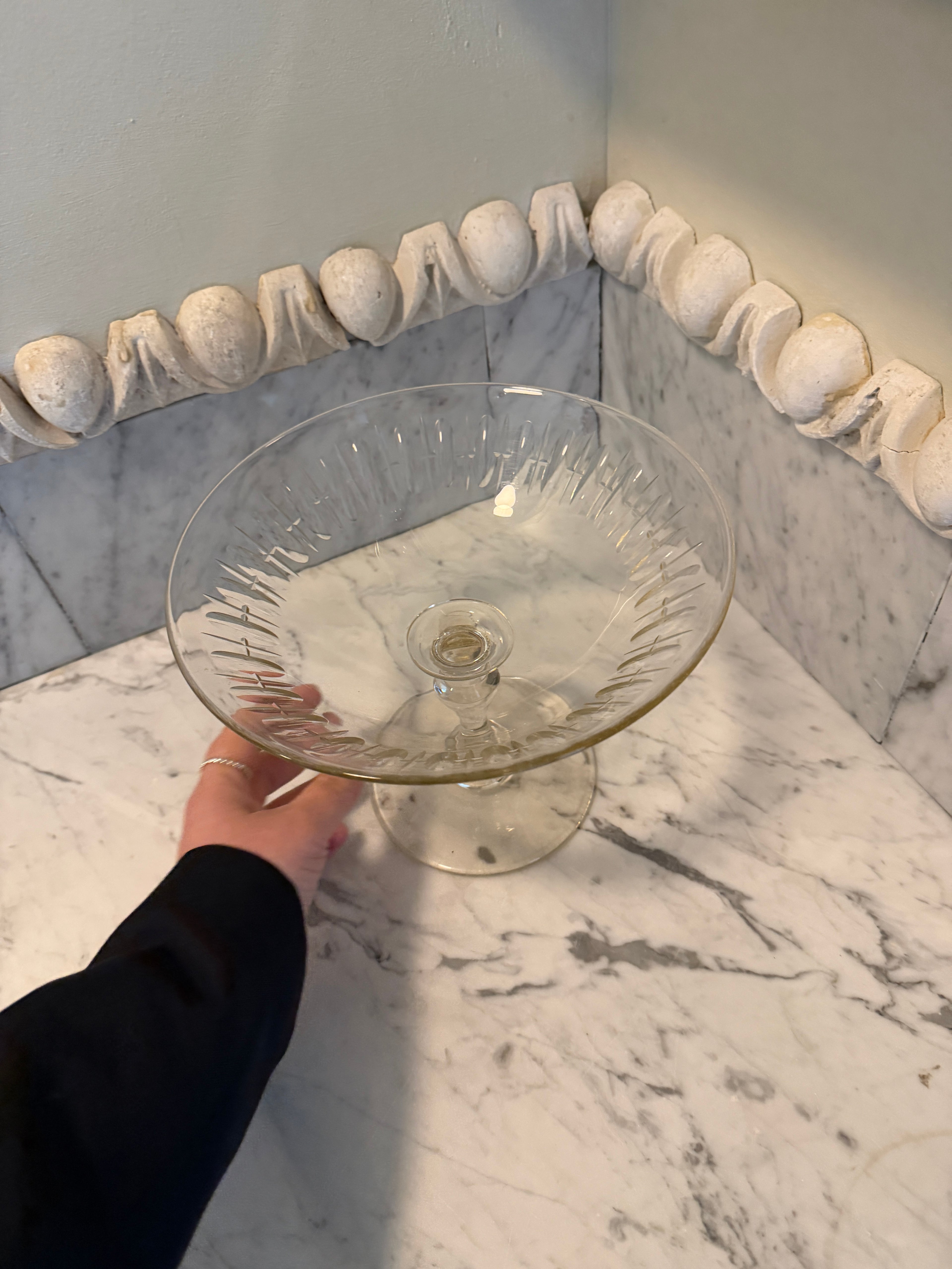Antique Glass Dish