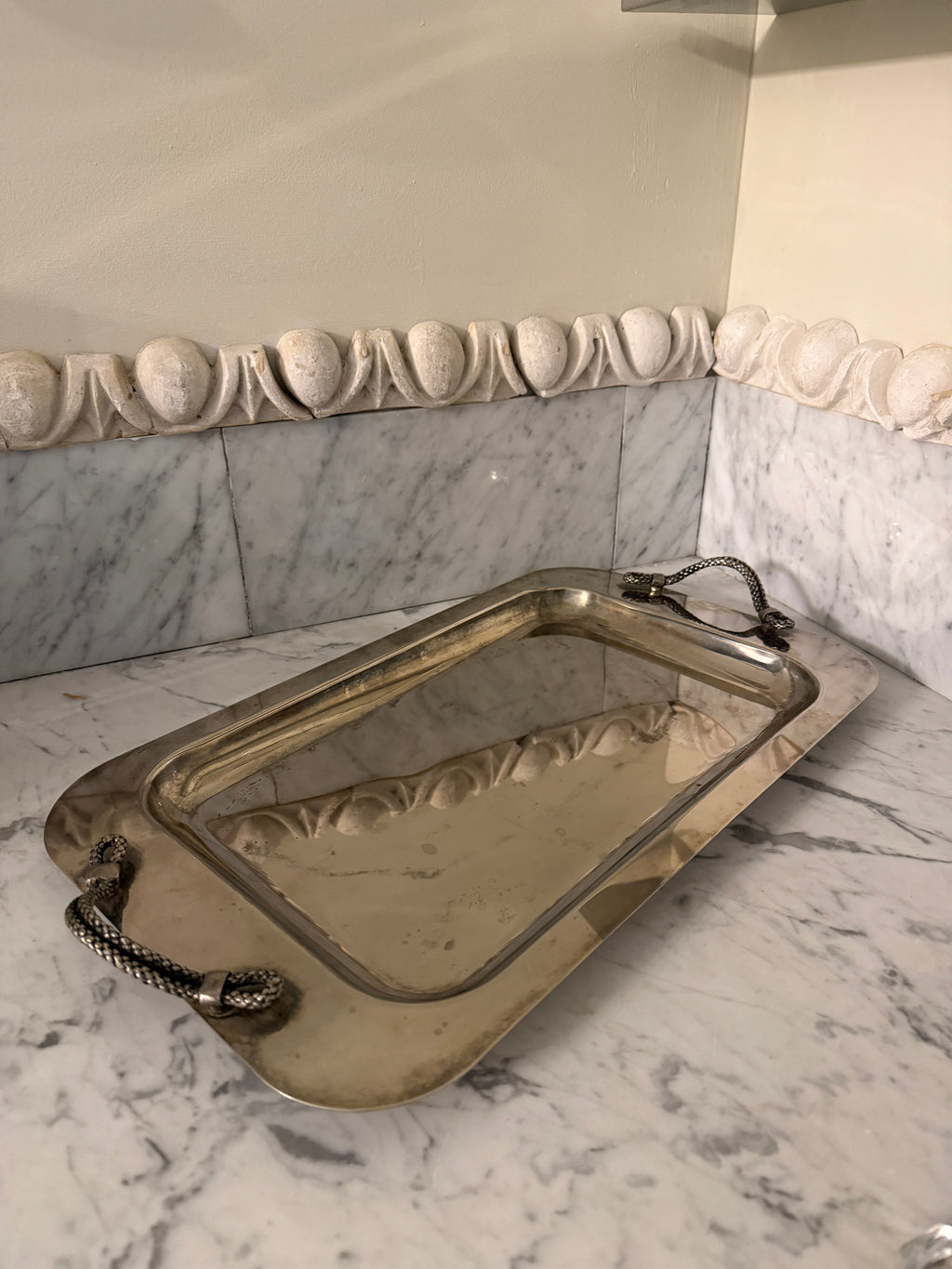 Vintage silver-plated tray