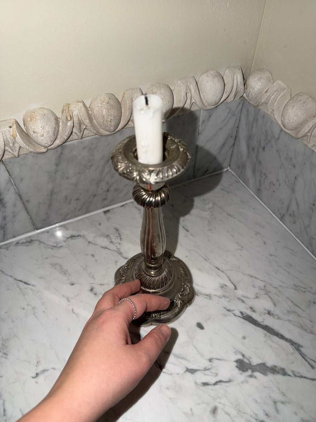 Vintage silver-plated candlestick