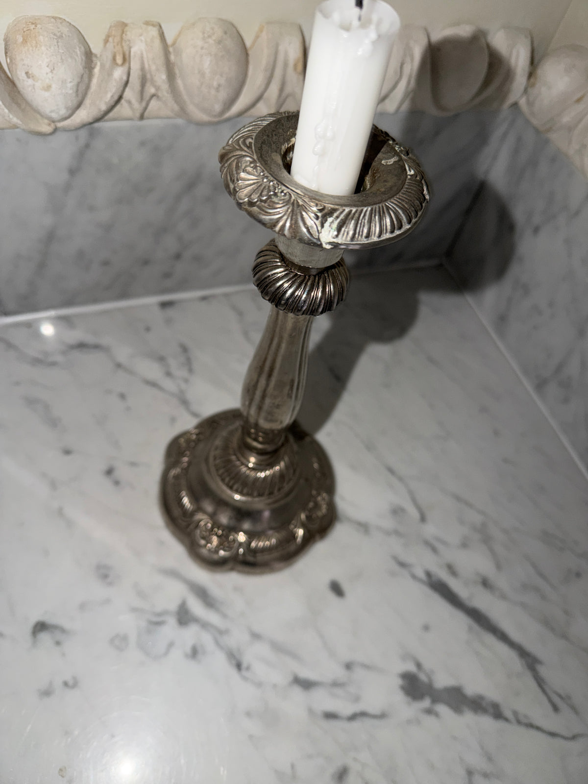 Vintage silver-plated candlestick