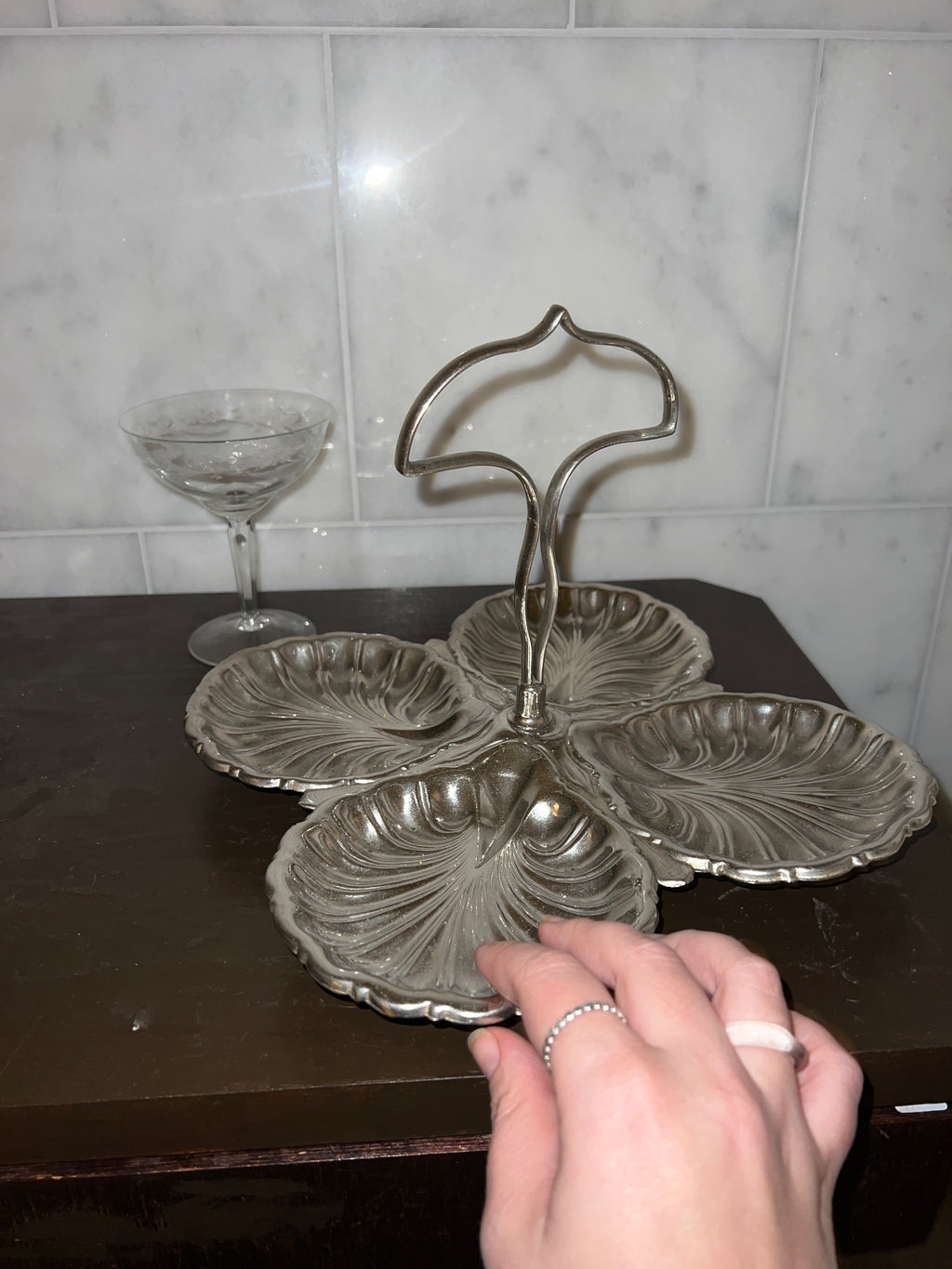 Vintage Silver-Plated Shell Dish