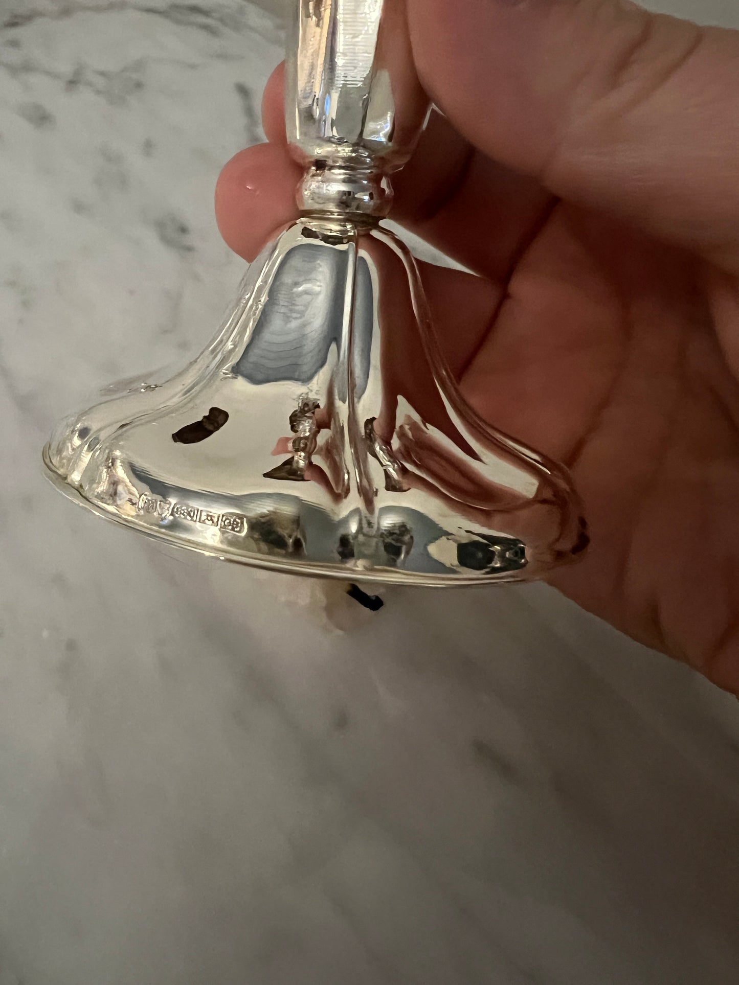 A Beautiful Candlestick In Silver