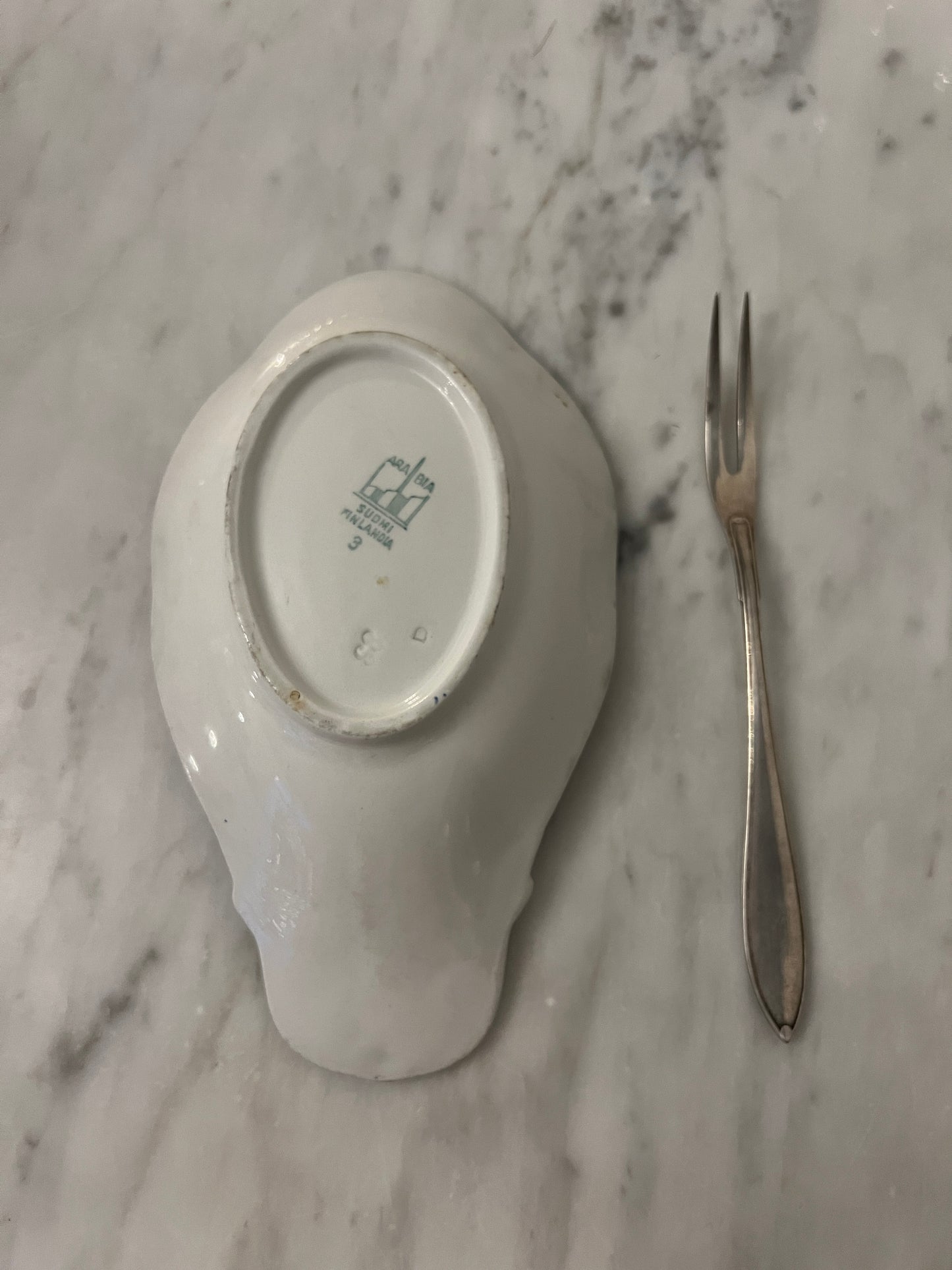 Arabia Serving Dish And Fork