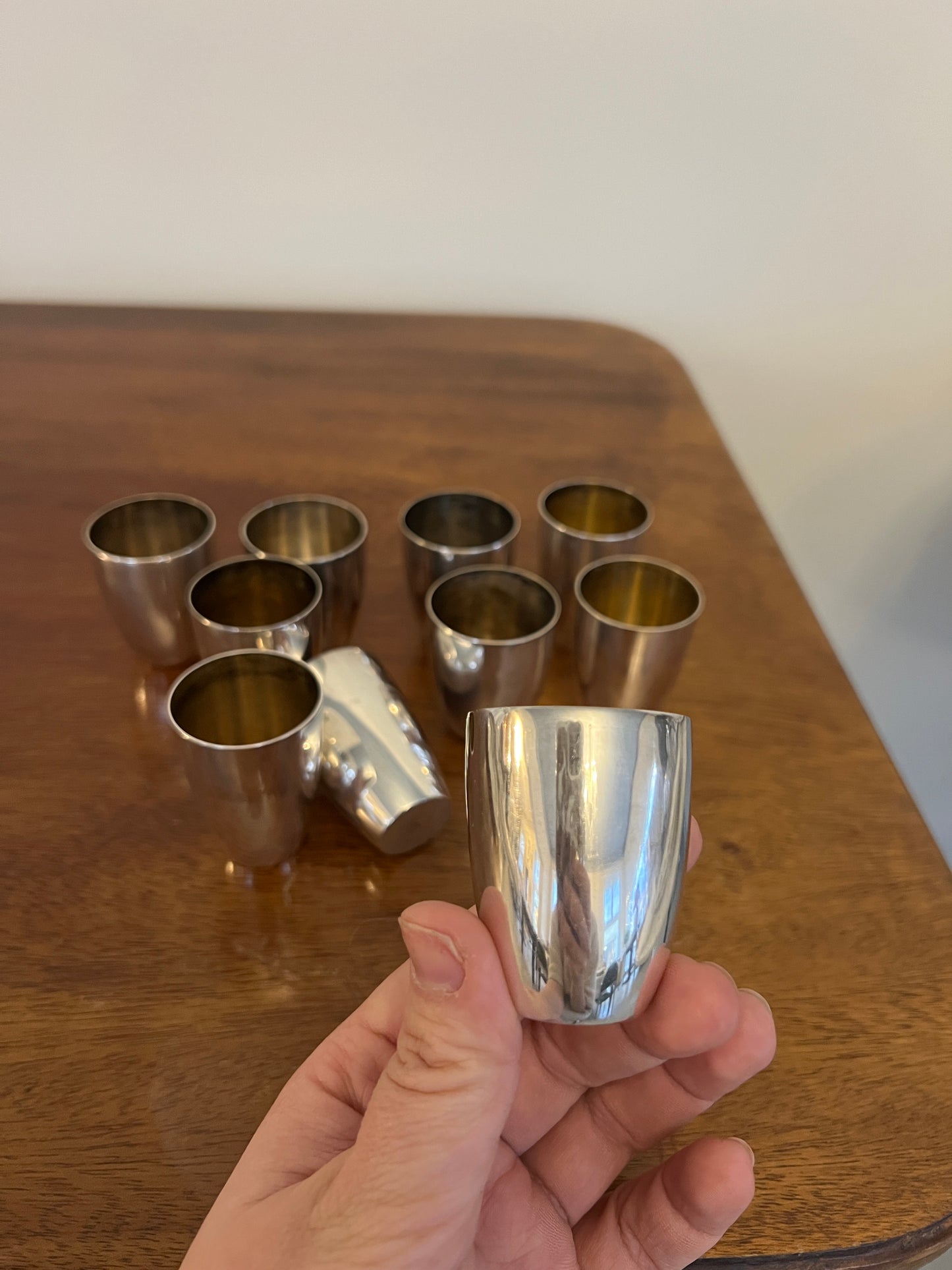 Silver Plated Shot Glasses A Set Of 10