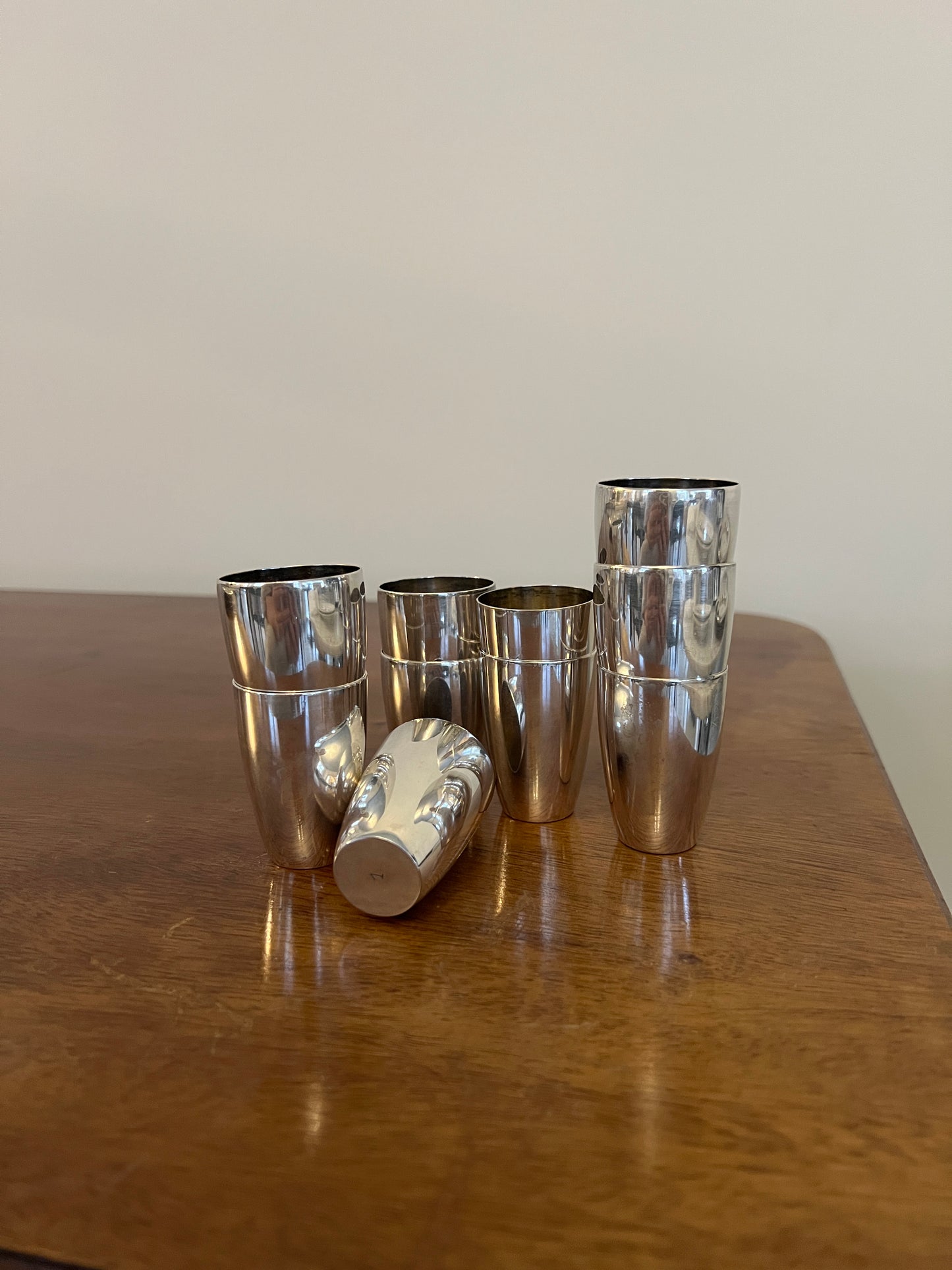 Silver Plated Shot Glasses A Set Of 10