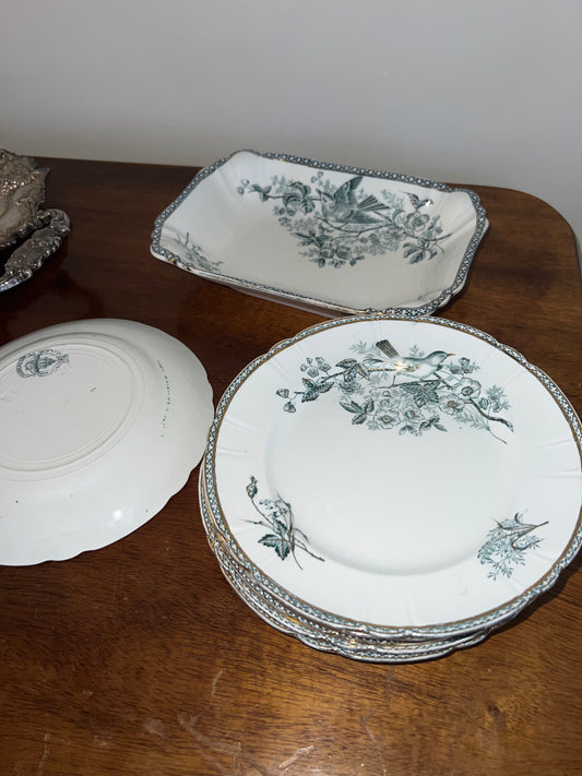 Antique Gustavsberg serving set 6+1