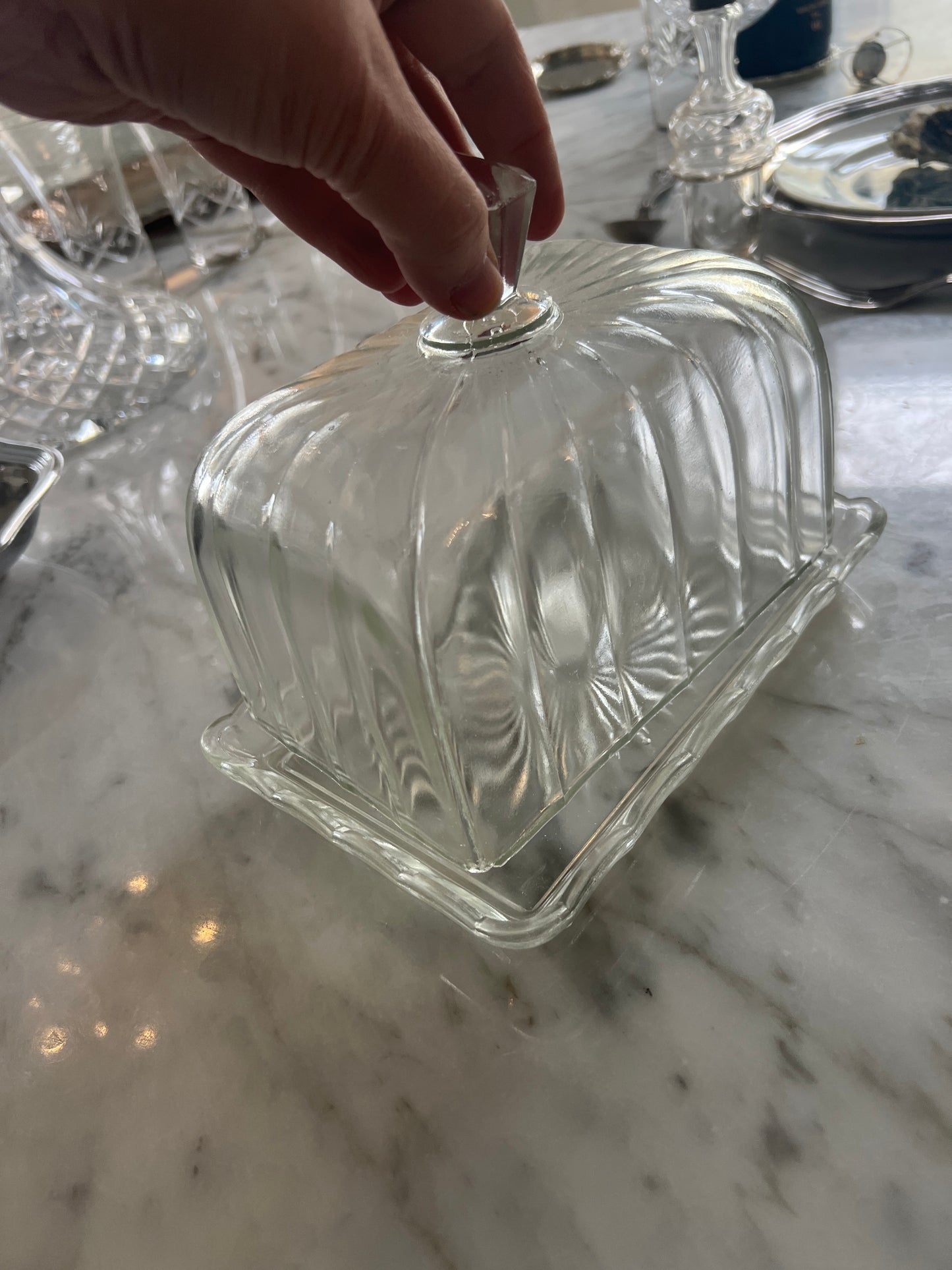 Antique Cheese Dome/ Butter Dish