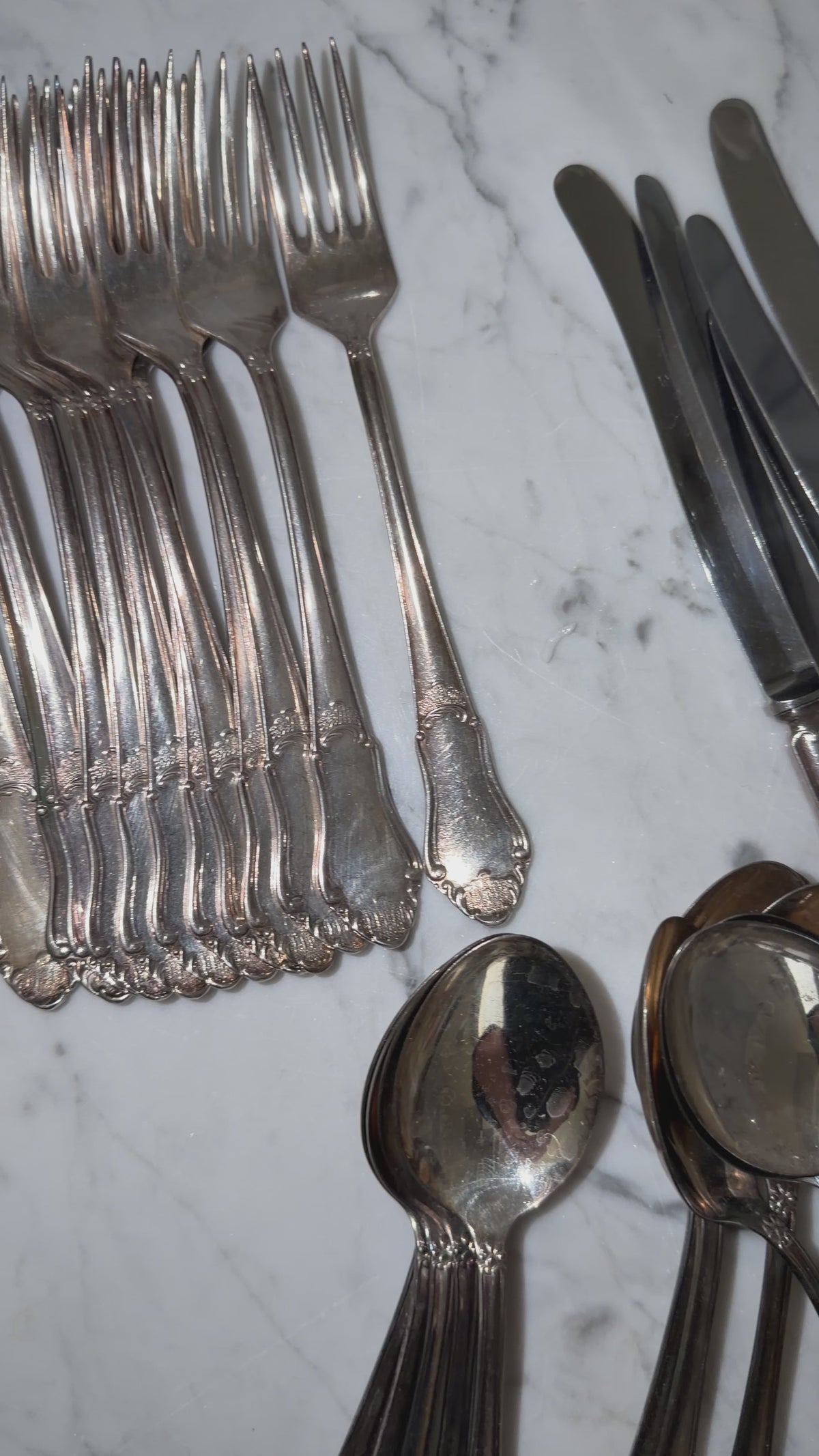Silver plated cutlery set